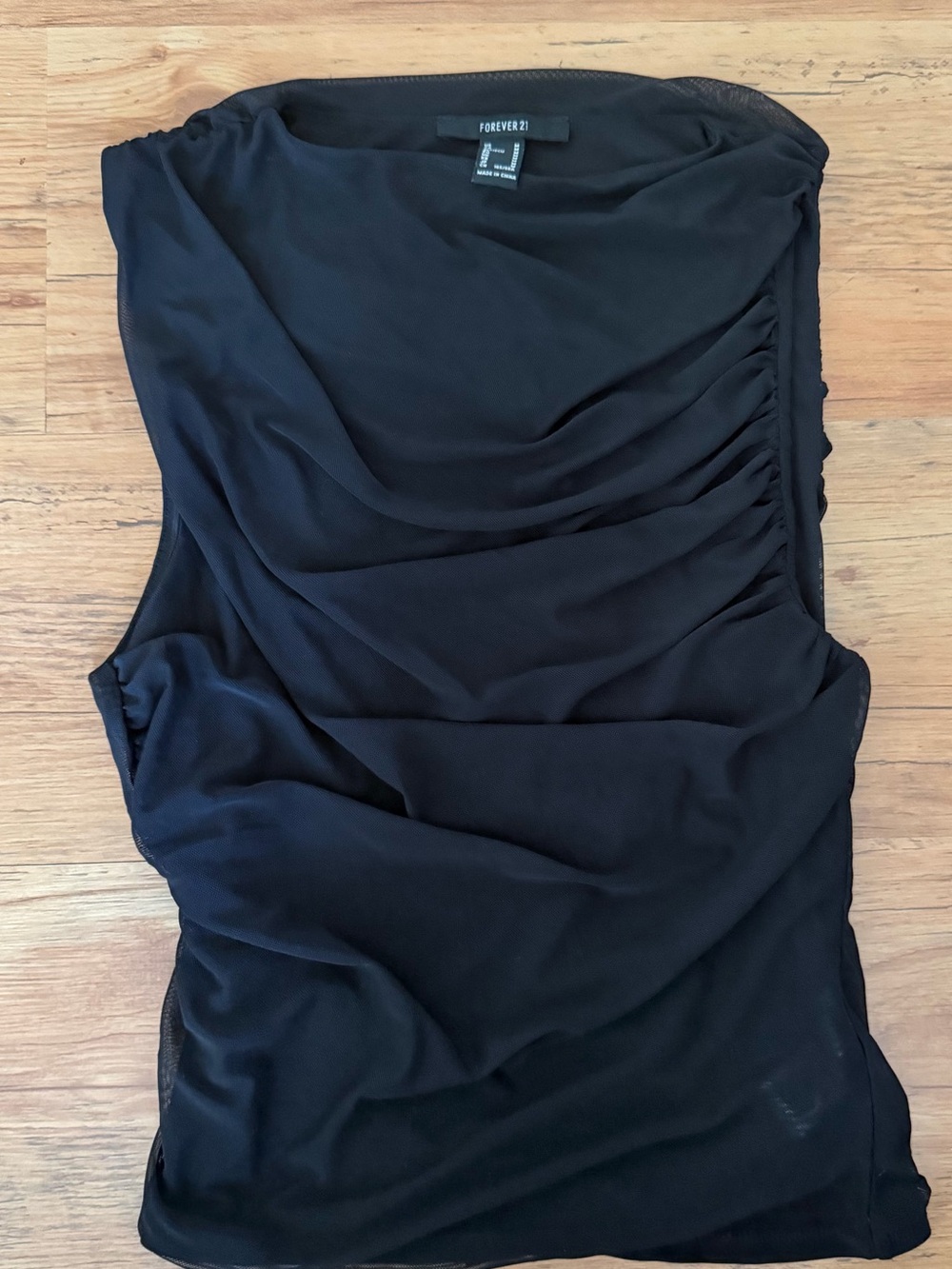 Forever 21 Black Mesh Top